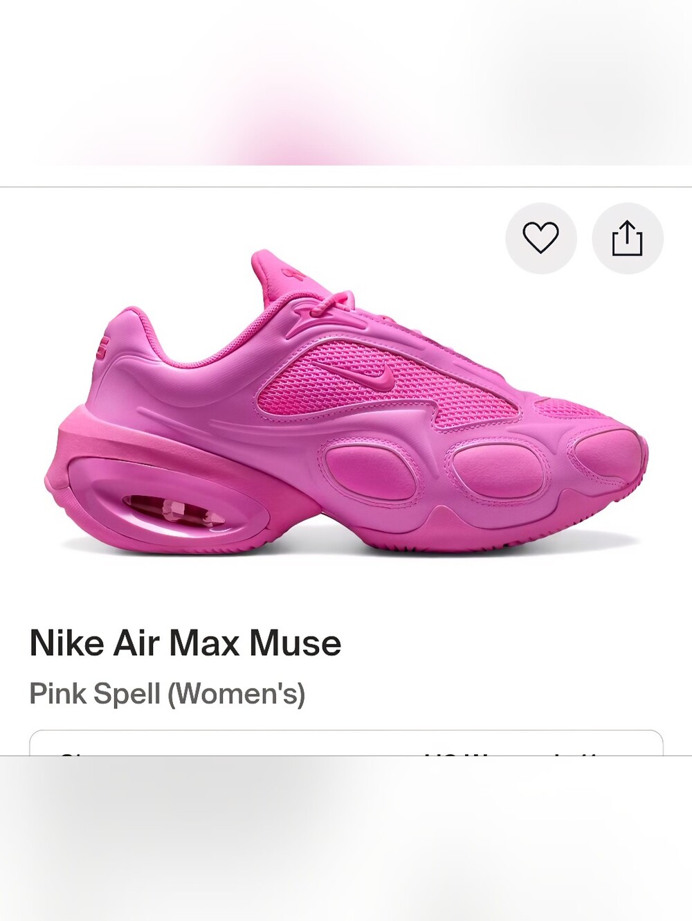 Nike Air Max Muse Women's Sneakers - Pink Spell